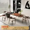 Mesa de Té y Sillas de Madera Maciza Juego de Té con Bandeja Integrada Mesa para Preparar Té en la Oficina Nuevo Estilo 2026 Lujo Ligero Gama Alta Mesa de Té para Sala de Estar