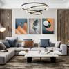 Brahma Pintura Decorativa de Lujo Ligero Moderno Pluma Azul Abstracto Personaje Pintura Colgante Mural Sala de Estar Cabecera Dormitorio Principal Pintura de Pared