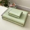 Categoría A Material de Grado para Bebés y Niños Colchoneta de Hielo Bean MAt Juego de Tres Piezas Colchoneta de Seda de Hielo Sábanas Lavadas Cama Doble Plegable Colchoneta para Aire Acondicionado