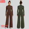 Conjunto de roupa de yoga transfronteiriço, conjunto de jaqueta com zíper e top de secagem rápida slim-fit, conjunto de calças compridas esportivas para corrida e fitness para mulheres