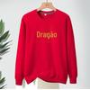 Terry pescoço redondo dragão ano novo suéter pullover plus size solto plus size masculino super macio confortável inverno e primavera