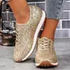 Zapatos casuales planos de verano con lentejuelas transfronterizos europeos y americanos, slip-on, comercio exterior 2026, punta redonda, poco profundos, venta al por mayor, talla grande
