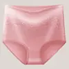 Ropa interior popular de algodón de cintura alta para mujer, cómoda, transpirable, agradable para la piel, encaje multicolor, tela de alta elasticidad