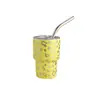 Taza mini de acero inoxidable de 3 oz para licores, taza de coche portátil, taza de café con pajilla de vacío para sublimación