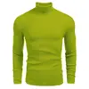 Suéter de cuello alto liso para hombre de comercio exterior transfronterizo otoño e invierno, suéter de punto base a rayas juvenil estilo coreano ajustado