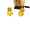 Acessórios DIY de Ouro de Areia Vietnamita de Longa Duração com Diamantes, Pingentes com Furo Passante para Tecido, Pulseira, Colar, Contas Espaçadoras, Acessórios para Mulheres