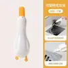 Herramienta de limpieza multifuncional para desagüe de inodoro, pinza para basura de baño con forma de pato lindo, cortapelos