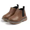 Comercio Exterior Botas Nuevas para Niños Botas de Cuero de Moda para Niños y Niñas Suela Gruesa Antideslizante Botas Martin que Aumentan la Altura Zapatos para Niños