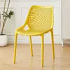 Cadeiras de Plástico para Uso Doméstico, Empilháveis e Fáceis de Guardar, Cadeiras de Jantar, Cadeiras Externas com Encosto Vazado, Cadeiras de Lazer, Estilo Moderno Minimalista