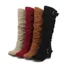 Botas para mujer talla grande talla grande 34-43 otoño e invierno nuevas botas Martin de cuña botas altas británicas botas de caña alta para niños comercio exterior