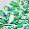 9*18Mmab Color Gota de Agua Rhinestones Acrílicos Rhinestones de Fondo Plano para Joyería Manualidades Decoración Accesorios de Ropa Materiales DIY