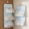 Bolsa de malla colgante para almacenamiento de ropa interior, herramienta de almacenamiento para armario de dormitorio, bolsa colgante para almacenamiento de calcetines y ropa interior, tres en uno