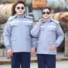 Ropa de Algodón Antiestática de Invierno para Hombres y Mujeres, Sitio de Construcción, Almacén Frío, Chaqueta de Algodón Engrosada Resistente al Desgaste, Ropa de Trabajo, Cálida, Chaqueta de Ropa de Protección Laboral
