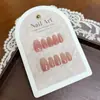 Unhas Portáteis Formato Oval Curto, Gradiente Simples Rosa Nude, Removíveis e Reutilizáveis, 30 Peças de Unhas Postiças Prontas