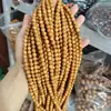 Pulsera de 108 cuentas de madera de durazno natural, de una o varias vueltas, accesorio cultural de sándalo, rosario para mujer, pulsera de cuentas budistas, disponible para envío directo desde la fábrica