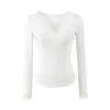 Camiseta de Manga Longa com Punho de Renda Patchwork Estilo Desejo Puro, Versátil Camisa Base Nova Moda Primavera, Top Tendência Slim Fit