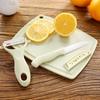 Cuchillo de cerámica, cuchillo para fruta, apto para uso doméstico, portátil, tabla de cortar pequeña, cuchillo de tres piezas, cuchillo para suplemento alimenticio para bebés en dormitorios.