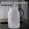 Taza de Hervidor de Agua Fría para el Hogar Resistente a Altas Temperaturas con Patrón de Madera de Alto Valor, Olla de Vidrio de Gran Capacidad para Sala de Estar, Juego de Olla para Hacer Té, Hervidor de Agua Fría