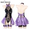 Lencería Sexy, Empalme de Cuero Patentado, Mono Transparente con Hombros Descubiertos, Traje Sin Entrepierna Abierta, Tentación, Envío Directo