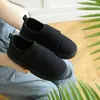 Chinelos Respiráveis de Algodão e Linho para Pessoas de Meia-idade e Idosos, Solado Macio, Velcro, para Pés Inchados, Pés Largos, Fácil de Calçar, Unissex, Sapatos para Casa Internos/Externos