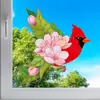 Cbccht138 Pegatina de Vidrio para Esquina de Ventana Floral y de Pájaros Transfronteriza Adhesivo Colorido de Doble Cara Pegatina Decorativa de Flor para Esquina de Vidrio Ultra Transparente
