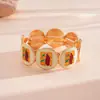 Pulseira Rombo Borboleta Pérola Gotejamento de Óleo Transfronteiriça Europeia e Americana, de Alto Padrão, Personalizada, Pulseira de Nicho, Joia de Mão Elegante e Simples para Mulheres