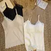 Beleza Retrô Renda Francesa Costas Lindas Alças Finas Camisola Copas Fixas Integradas Camada Base Pura Desejo Roupa Íntima Respirável