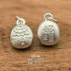 Plata Pura 999 Personalizada Accesorios de Plata Dura 3D Colgante DIY Calavera Ruyi Amuleto Cuentas de Plata Pura Colgante de Fortuna Adorno de Bolsa de la Suerte
