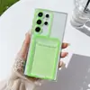 Capa de Celular Case Porta-Cartão 2 em 1 de Gel para Samsung S24ULTRA Tendência S23ULTRA Furo Fino S22U