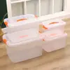 Contenedor de Almacenamiento de Plástico Portátil Comercial Transparente con Tapa Caja de Almacenamiento Caja de Almacenamiento para Clasificación de Ingredientes de Cafetería Caja de Almacenamiento Portátil
