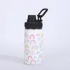 Nova Caneca Térmica de Desenho Animado da Amazon, Caneca Portátil Fofa de Aço Inoxidável com Canudo, Garrafa Espacial Portátil Fashion para Exterior