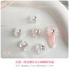 Joyería para uñas con forma de corazón de dragón y lazo, resina esmerilada con hielo, diamante estéreo rosa, accesorios para uñas