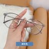 Armazón de gafas redondo marrón frío anti-luz azul 2022 Nuevo armazón de gafas estilo ins marea libro rojo pequeño TR90 espejo plano