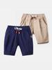 Comercio exterior transfronterizo verano nuevo bebé color sólido pantalones cortos decoración de cordón falso moda niños pantalones cortos casuales venta al por mayor