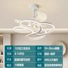 Ventilador de teto estilo nórdico, luz de luz para sala de estar, ventilador inversor, luz silenciosa, simples, sala de jantar, quarto, teto, ventilador inteligente, lustre