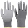 Guantes de Protección Laboral con Recubrimiento de PU en Dedos y Palma, Libres de Polvo, Antiestáticos, Especiales para el Trabajo, Resistentes al Desgaste, Nylon, Transpirables, Protección Multiusos