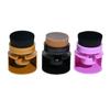 Brocha de base push-pull Yicolor portátil sello cabeza plana individual grande que no absorbe polvo brocha para maquillaje de crema BB con tapa
