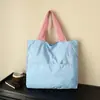 Bolsa Nuvem Estilo Japonês, Bolsa Tote de Ombro Dobrável Portátil para Armazenamento, Bolsa de Compras com Zíper de Grande Capacidade, Impermeável
