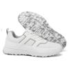 Zapatos de Golf para Hombres y Mujeres Pareja Impermeables Perilla Automática Cordón Retráctil Tacos de Fijación Antideslizantes Tenis para Exteriores para Adultos