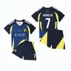 Uniformes de Fútbol para Niños, Ronaldo, Mbappé, Jerseys del AC, Uniformes de Equipo de Escuela Primaria, Camisetas Deportivas de Manga Corta, Cadena de Suministro de Fábrica Mayorista de Comercio Exterior