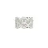 Anillo de Encaje Doble Capa con Forma de Abanico, Moda Estilo Coreano para Mujer, Diseño de Nicho, Sencillo y Elegante, Modelo Nuevo, Apertura Ajustable