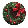 Mantel Individual Redondo Navideño de Lino Transfronterizo Amazon Temu con Acabado de Borde Cortado para Cocina y Mesa de Comedor