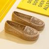 . Zapatos con agujeros para mujer, zapatos de suela suave para madre, sandalias transpirables antideslizantes, zapatos de enfermera blancos huecos, zapatos de hospital, botas de lluvia blancas