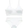 Comércio Exterior Conjunto de Calcinhas Íntimas Sem Costura Sem Aro Push-Up Respirável Yoga Profundo U Sexy Lindo Costas Conjunto de Sutiã