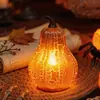 Lanterna de Abóbora Luminosa Estilo Vintage para Exterior Ornamento de Abóbora Mini Luz Noturna para Casa Adereço de Decoração para Atmosfera de Halloween