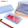 Caja Desechable para Sushi Sanze Cocina Japonesa Comercial Caja de Empaque Transparente Azul Antivaho Caja de Empaque Especial para Puesto