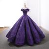 2022 venta caliente transfronteriza vestido lujo industria pesada hombros descubiertos princesa solo vestido abullonado belleza arte examen actuación vestido