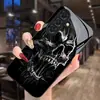 Funda de Teléfono Punk Calavera Subcultura Nicho para Samsung S25 Ultra, Funda Dura de Vidrio Templado Personalizada de Moda para Hombre