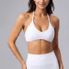 Top de tirantes cruzados para yoga transfronterizo con tirantes ajustables, hermoso diseño en la espalda, sujetador deportivo de nylon 66 para mujer, sensación de segunda piel, versátil