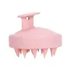 Fabricante en stock trigo naranja varilla redonda peine de champú no daña cuero cabelludo cepillo masajeador peluquería baño limpieza cepillo de champú